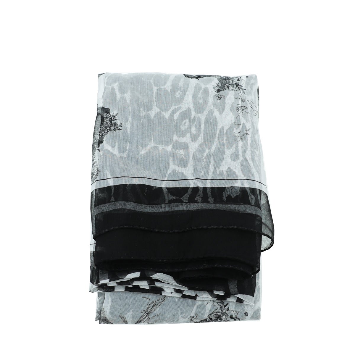 Burberry Bicolor Angel Leopard Print Silk Scarf