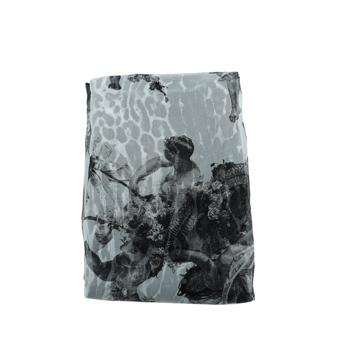 Burberry Bicolor Angel Leopard Print Silk Scarf