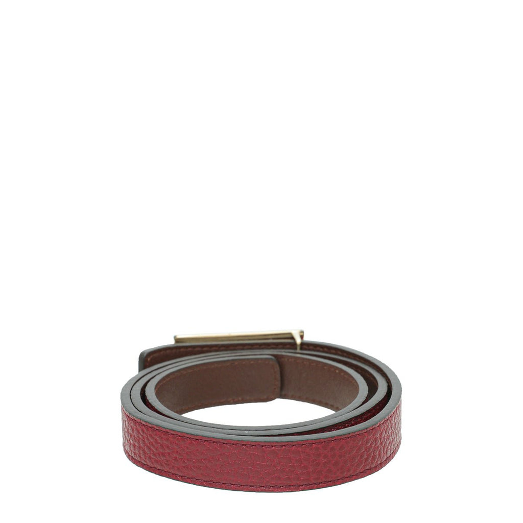 Burberry Bicolor Check Embossed Reversible Buckle 20mm Belt 32