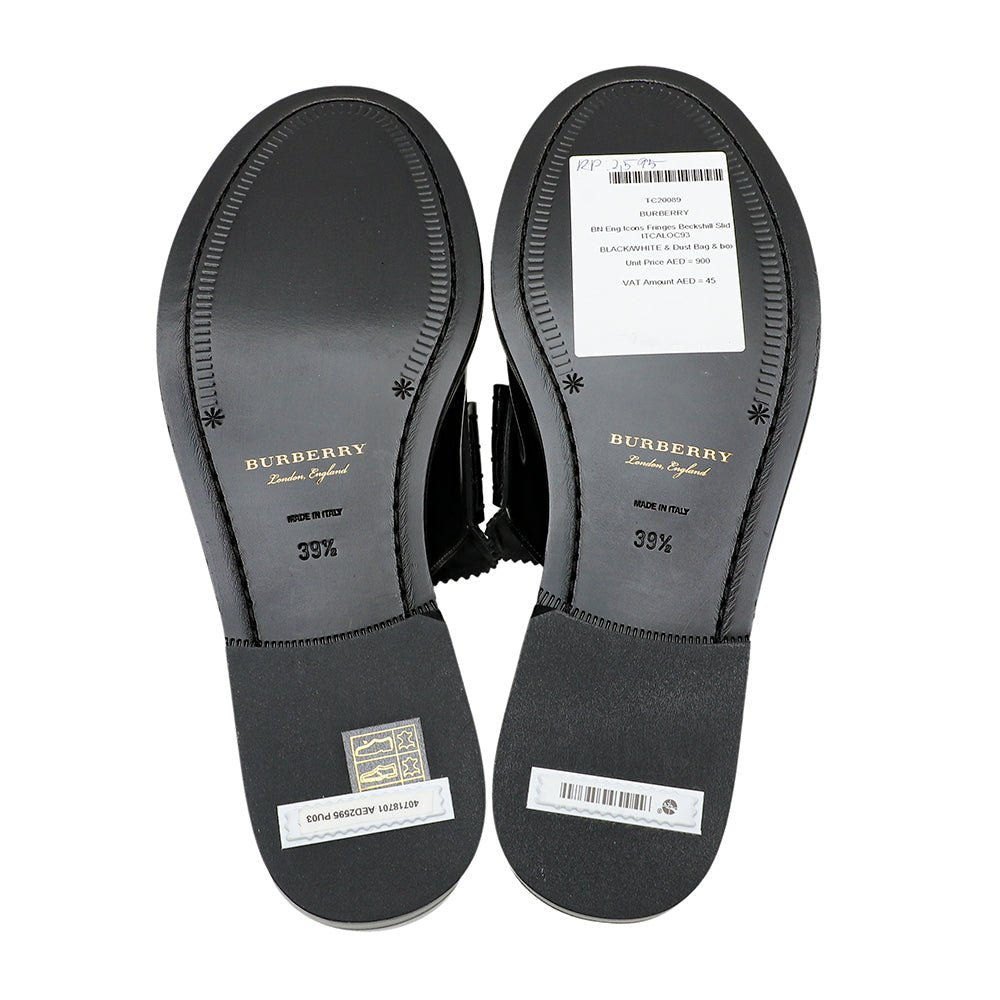 Burberry Bicolor Eng Icons Fringes Beckshill Slide 39.5