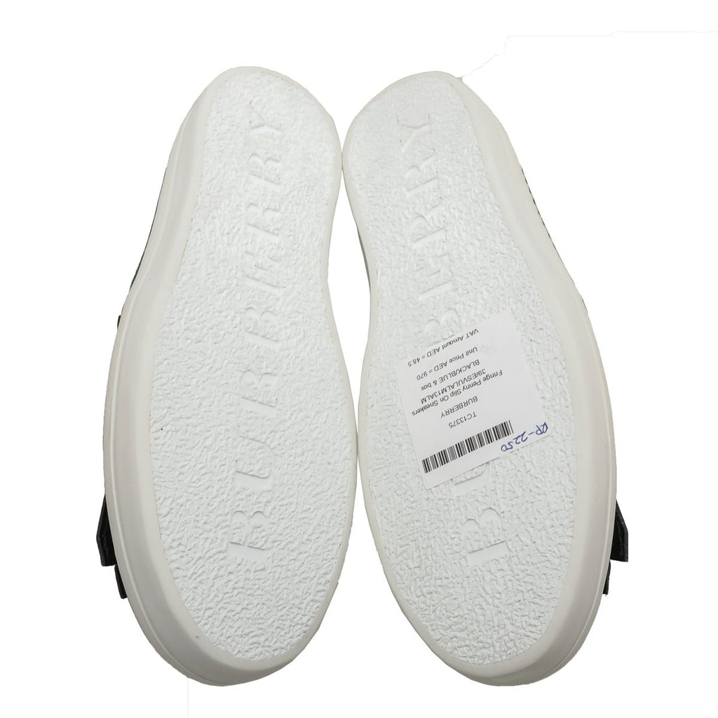 Burberry Bicolor Fringe Penny Slip on Sneakers 39