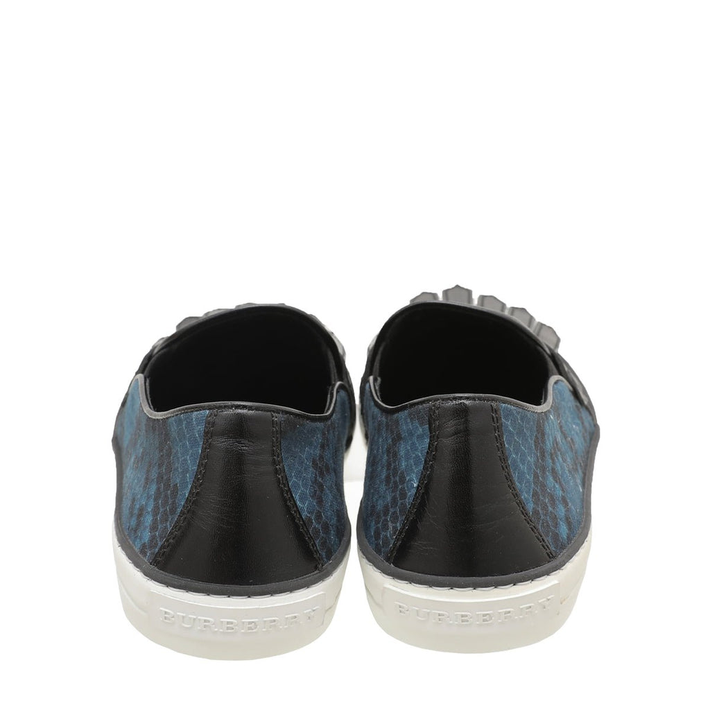 Burberry Bicolor Fringe Penny Slip on Sneakers 39