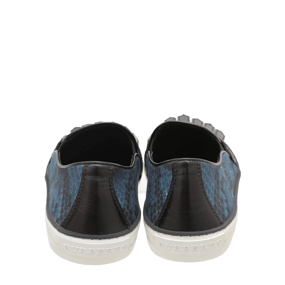 Burberry Bicolor Fringe Penny Slip on Sneakers 39