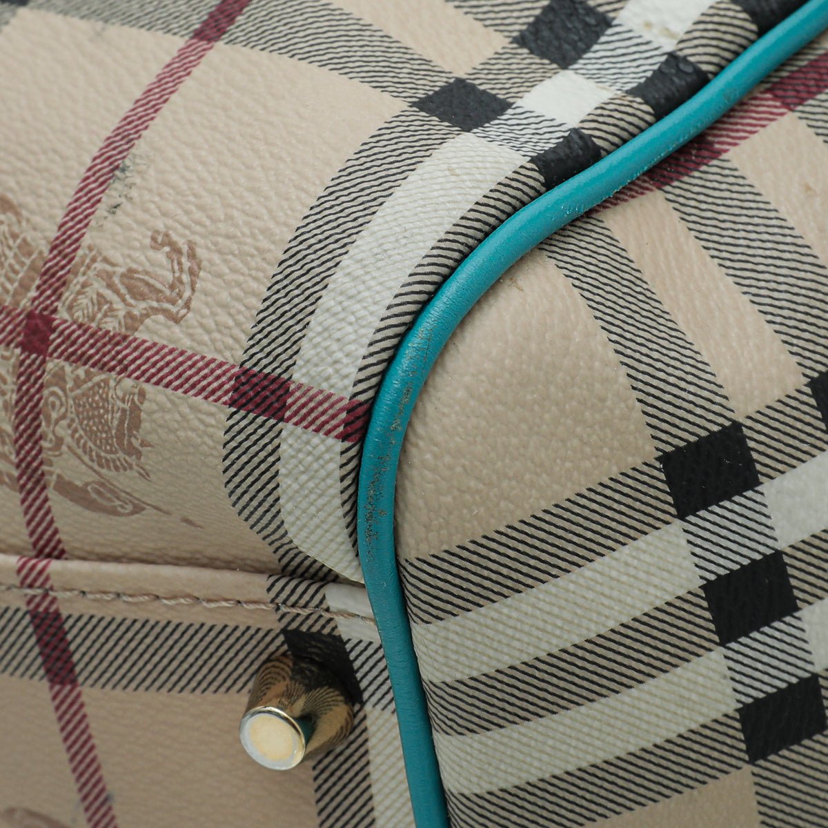 Burberry Bicolor Haymarket Canterbury Medium Bag