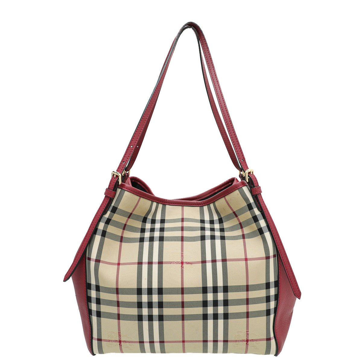 Burberry Bicolor Haymarket Canterbury Tote Medium Bag