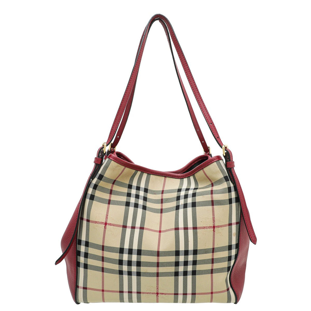 Burberry Bicolor Haymarket Canterbury Tote Medium Bag