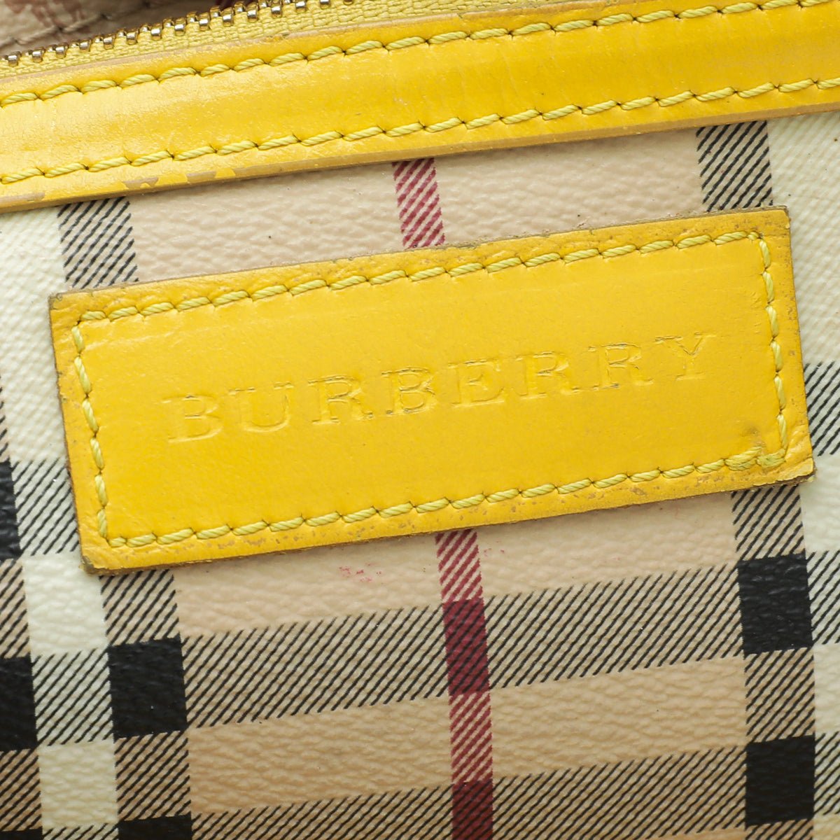 Burberry Bicolor Haymarket Canterbury Tote Medium Bag