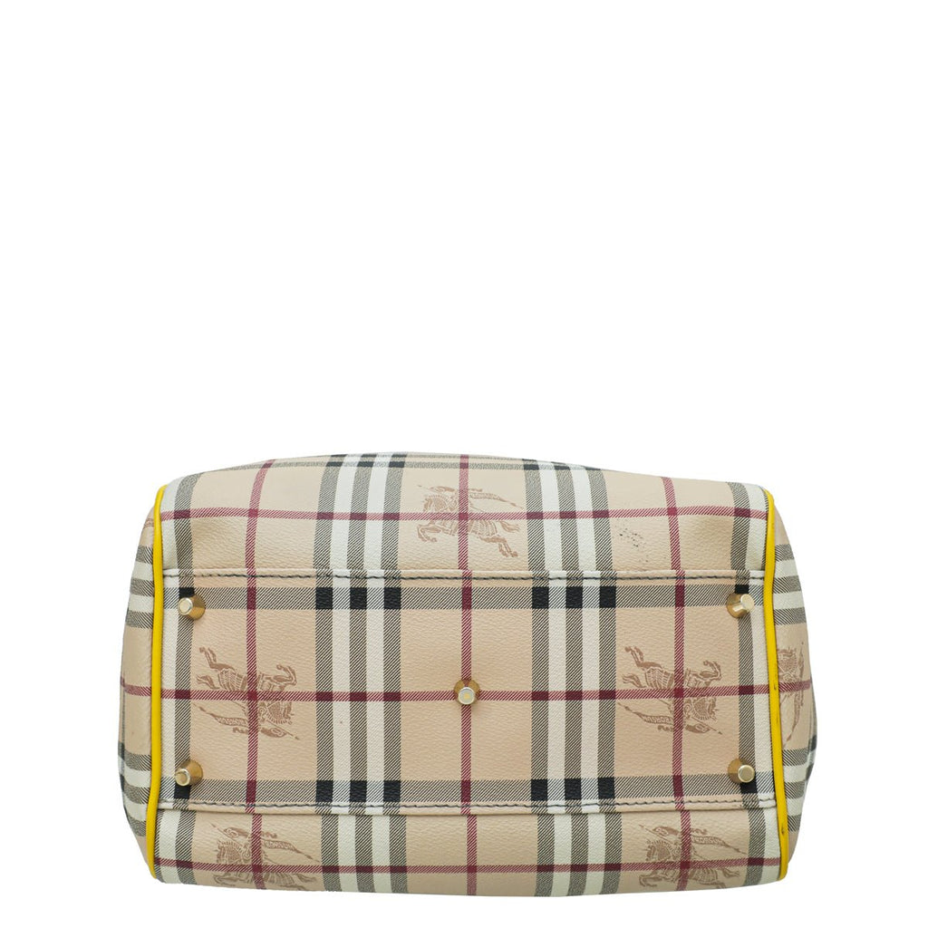 Burberry Bicolor Haymarket Canterbury Tote Medium Bag