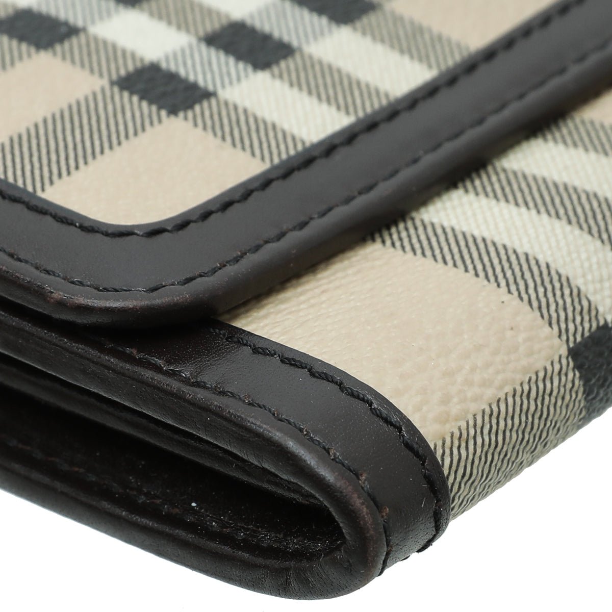 Burberry Bicolor Haymarket Flap Wallet