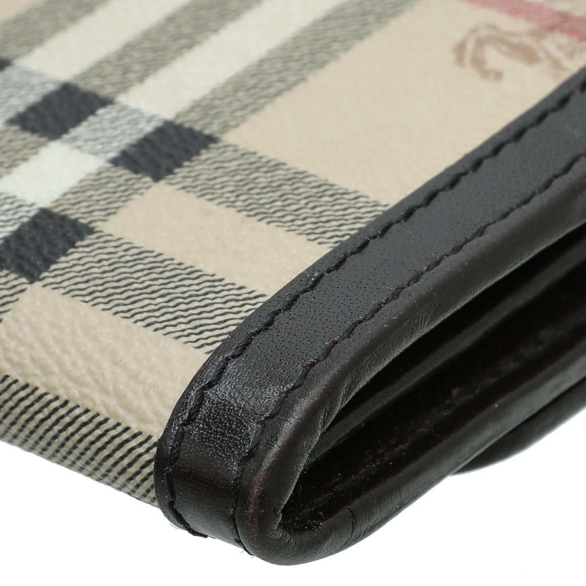 Burberry Bicolor Haymarket Flap Wallet