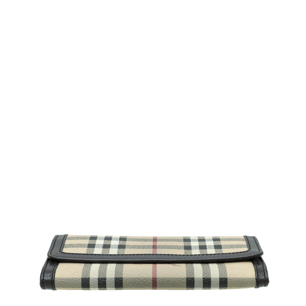 Burberry Bicolor Haymarket Flap Wallet