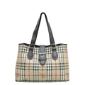 Burberry Bicolor Haymarket Tote Bag