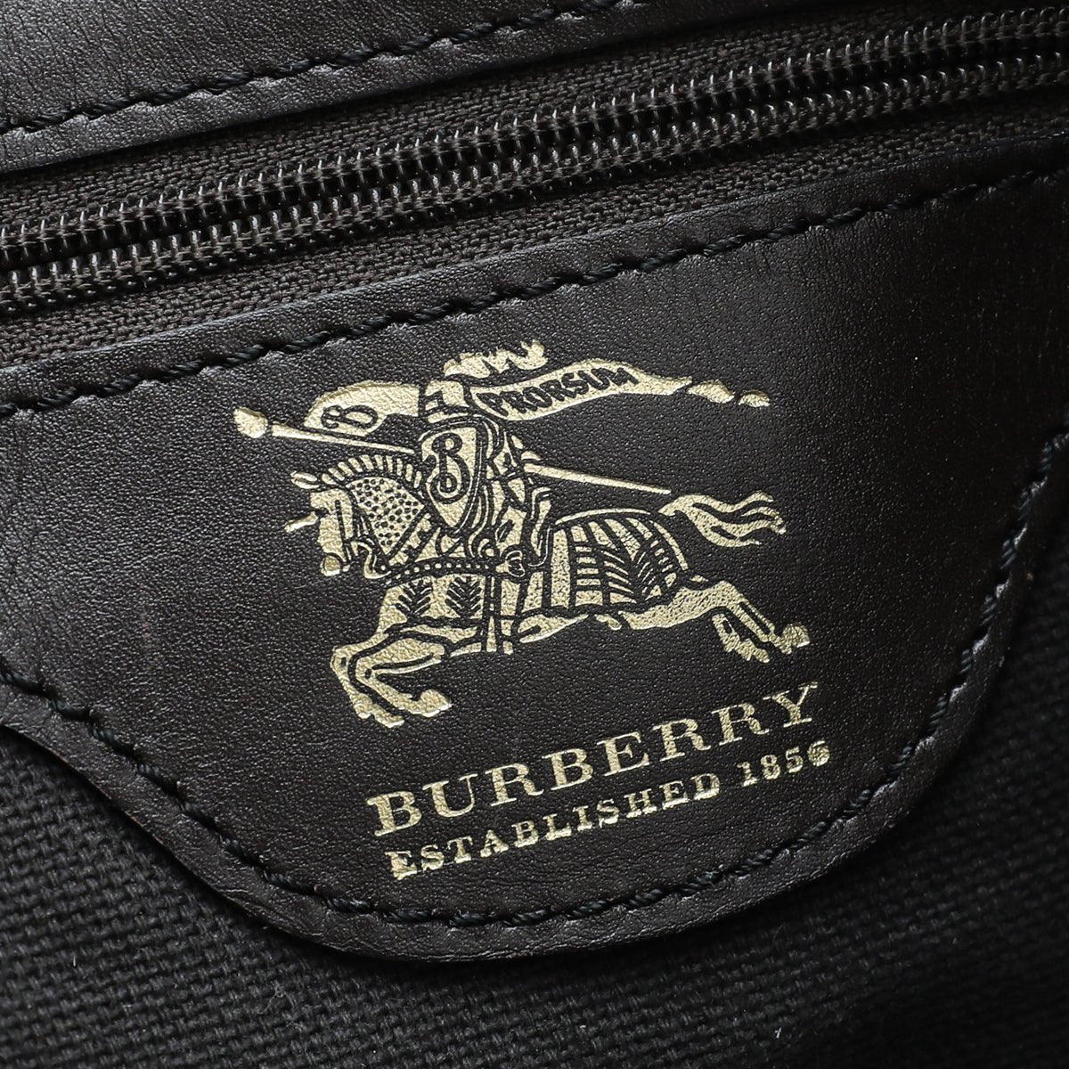 Burberry Bicolor Haymarket Tote Bag
