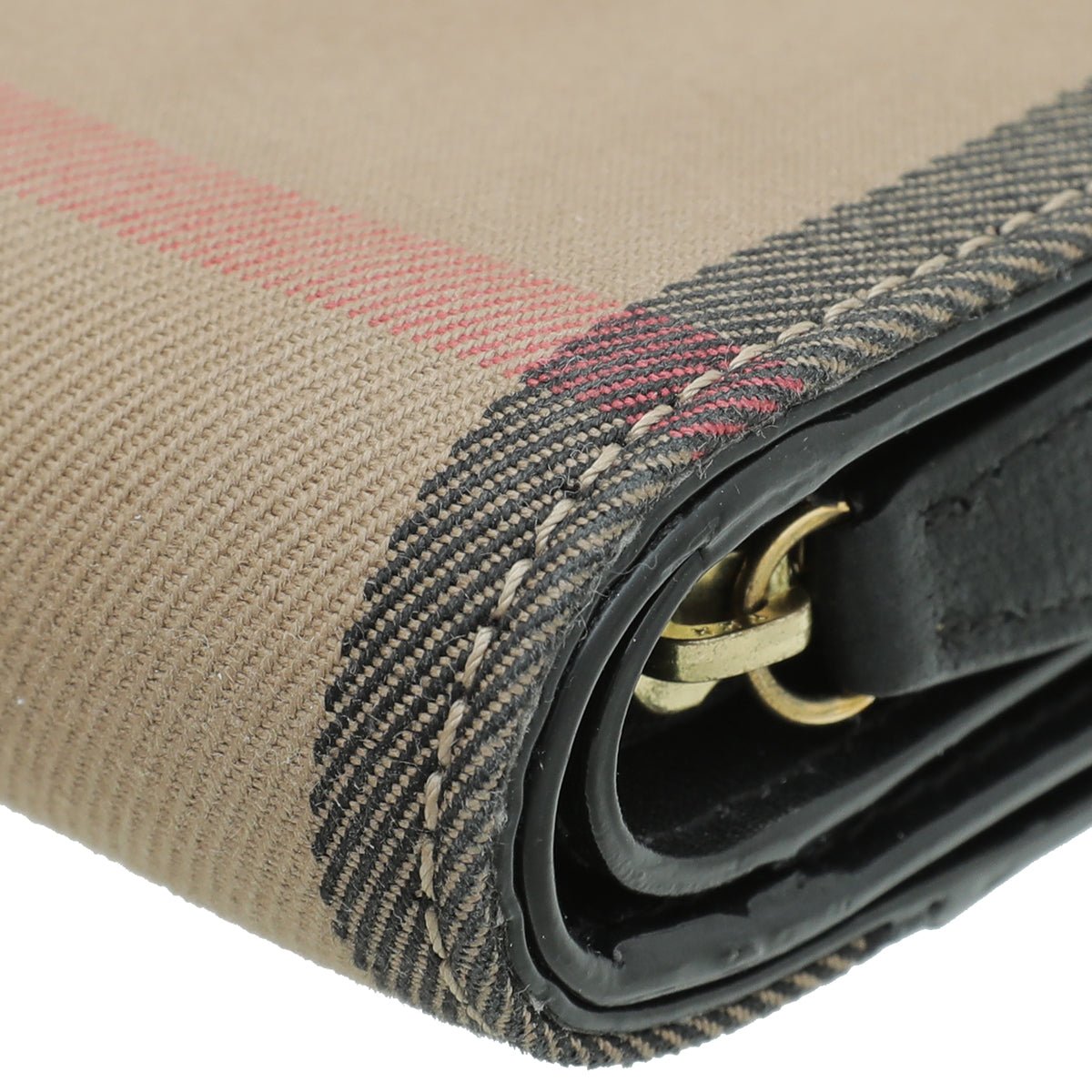 Burberry Bicolor House Check French Wallet