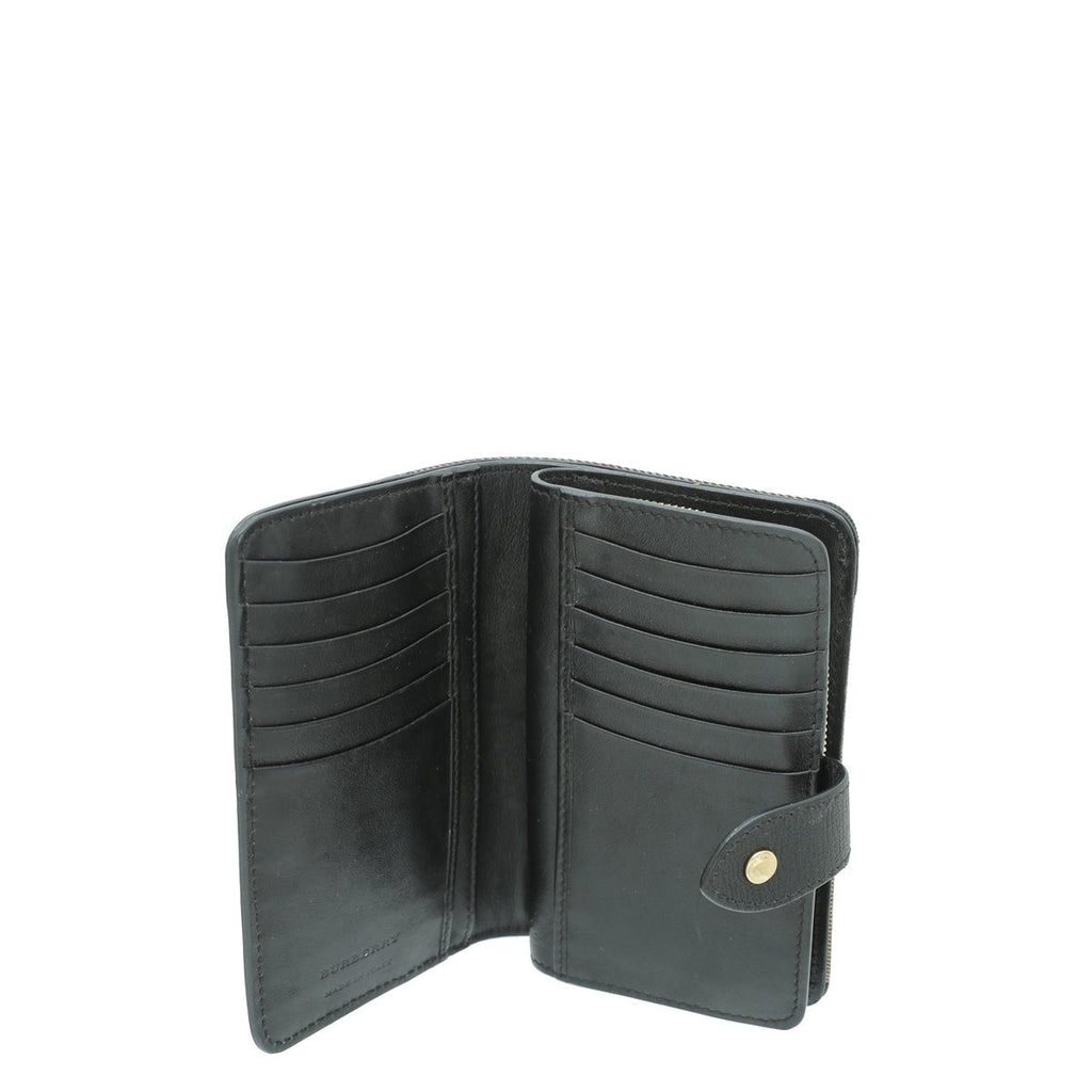 Burberry Bicolor House Check French Wallet