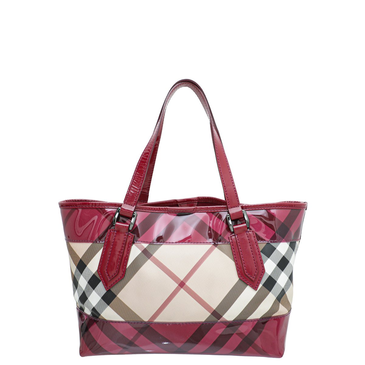 Burberry Bicolor Nova Check PVC Tote Bag