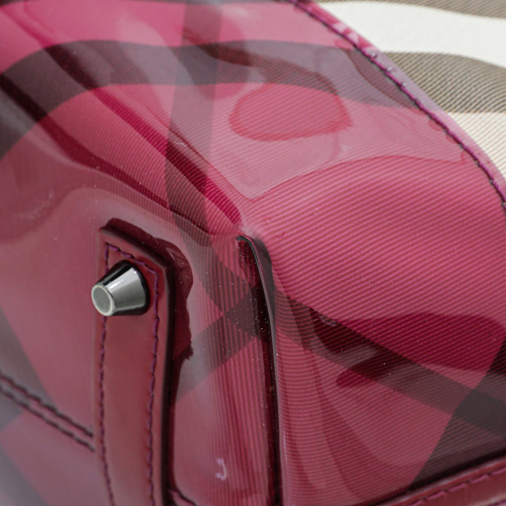 Burberry Bicolor Nova Check PVC Tote Bag