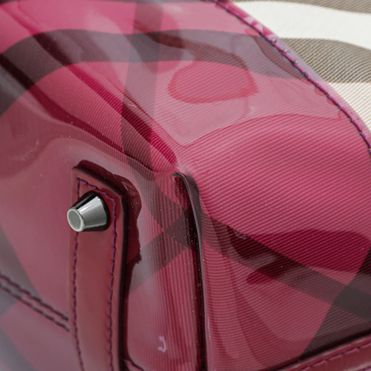 Burberry Bicolor Nova Check PVC Tote Bag