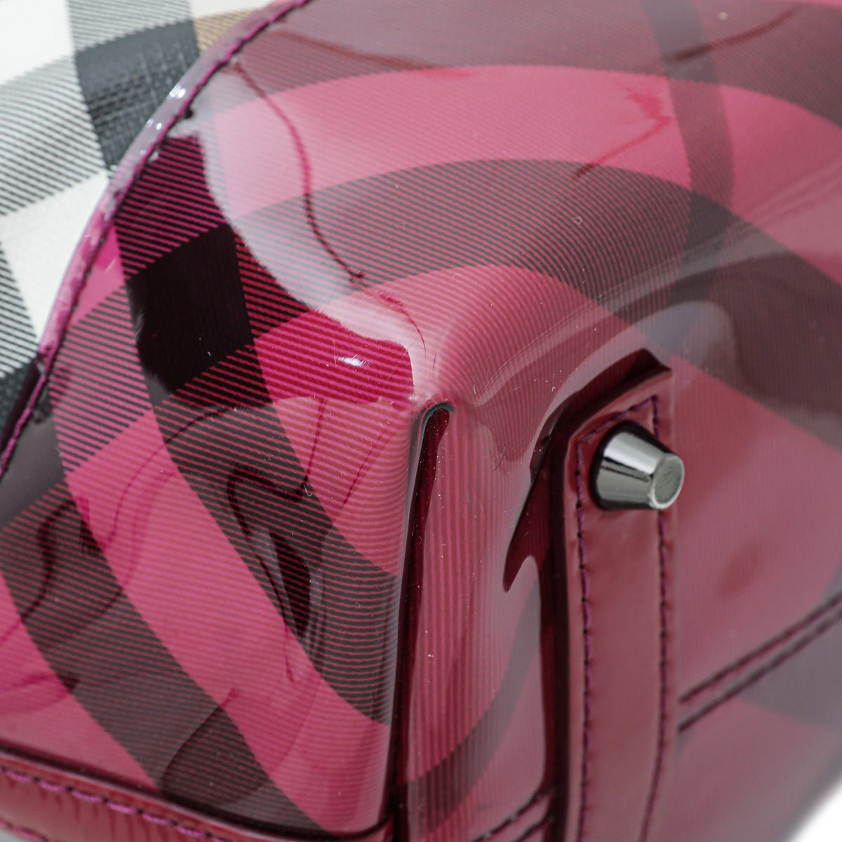 Burberry Bicolor Nova Check PVC Tote Bag