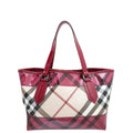 Burberry Bicolor Nova Check PVC Tote Bag