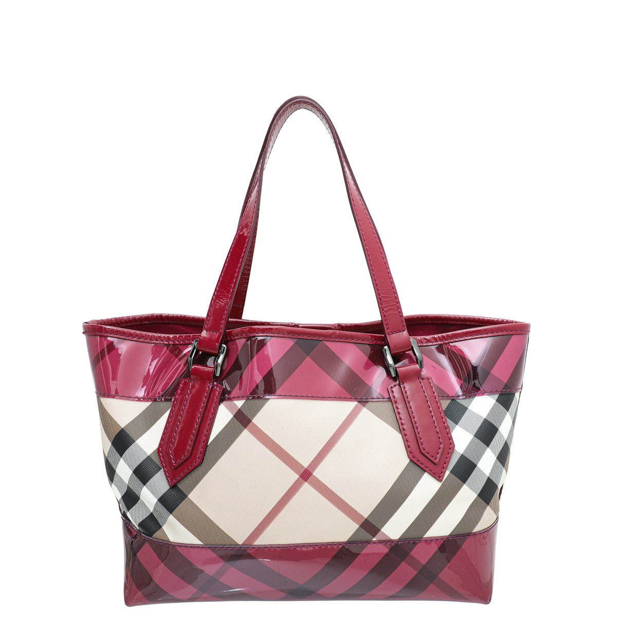 Burberry Bicolor Nova Check PVC Tote Bag