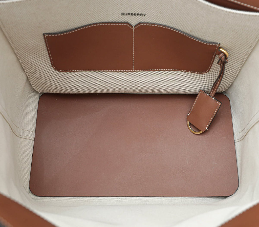 Burberry Bicolor Pocket Toty Bag