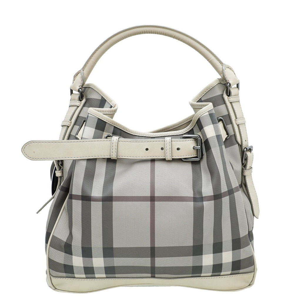 Burberry Bicolor Smoked Check Walden Hobo Medium Bag