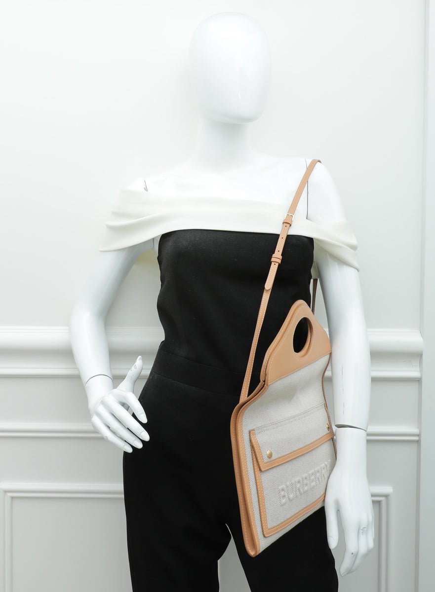 Burberry Bicolor Soft Pocket Small Crossbody Clutch