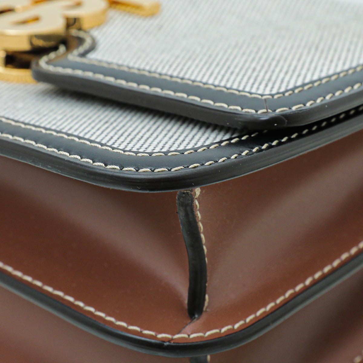 Burberry Bicolor TB Logo Flap Small Bag