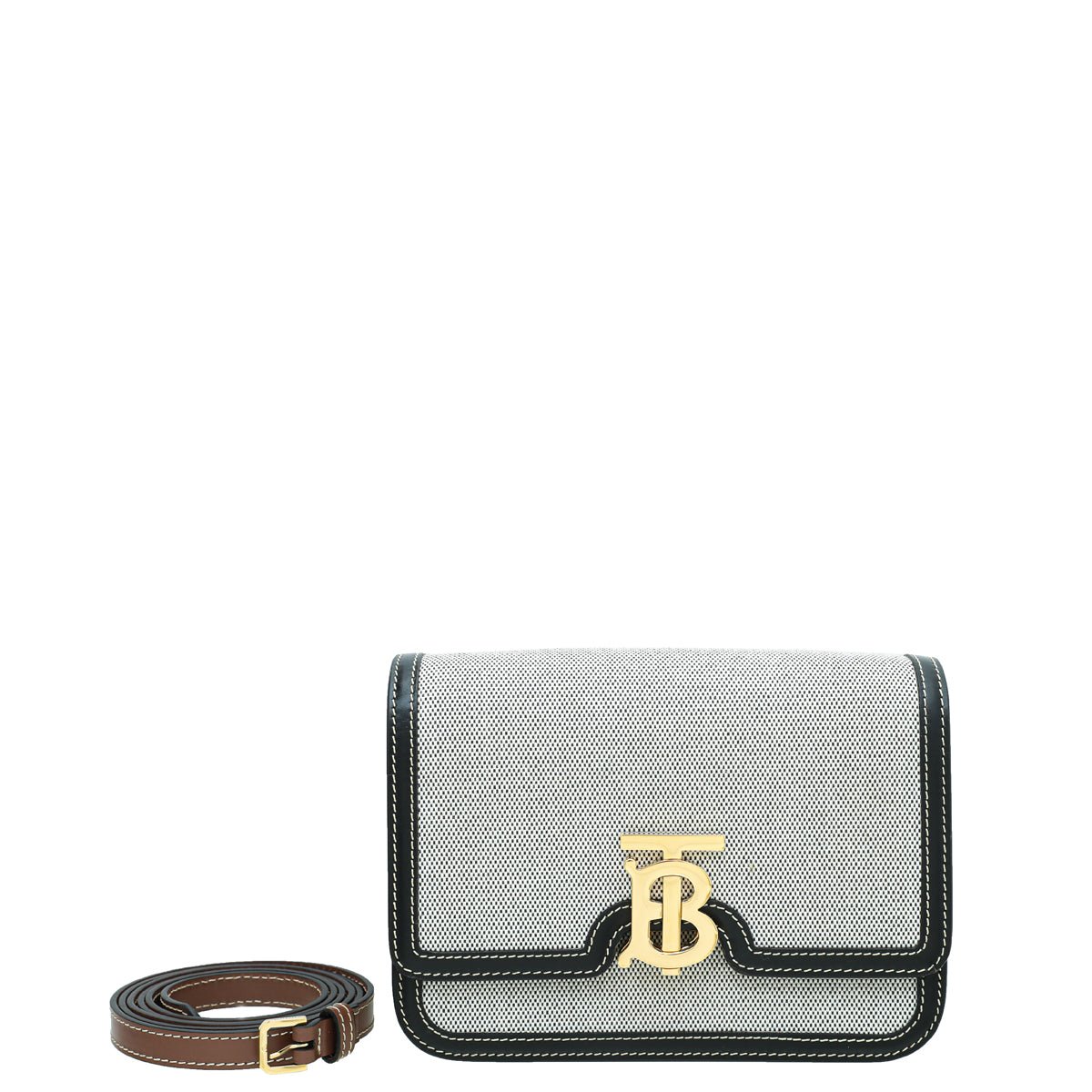 Burberry Bicolor TB Logo Flap Small Bag