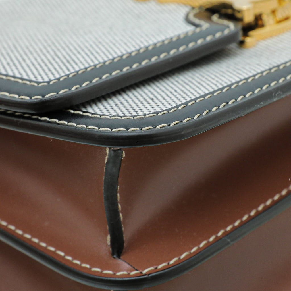 Burberry Bicolor TB Logo Flap Small Bag