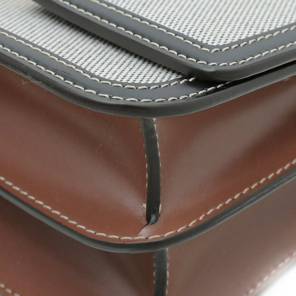 Burberry Bicolor TB Logo Small Flap Bag