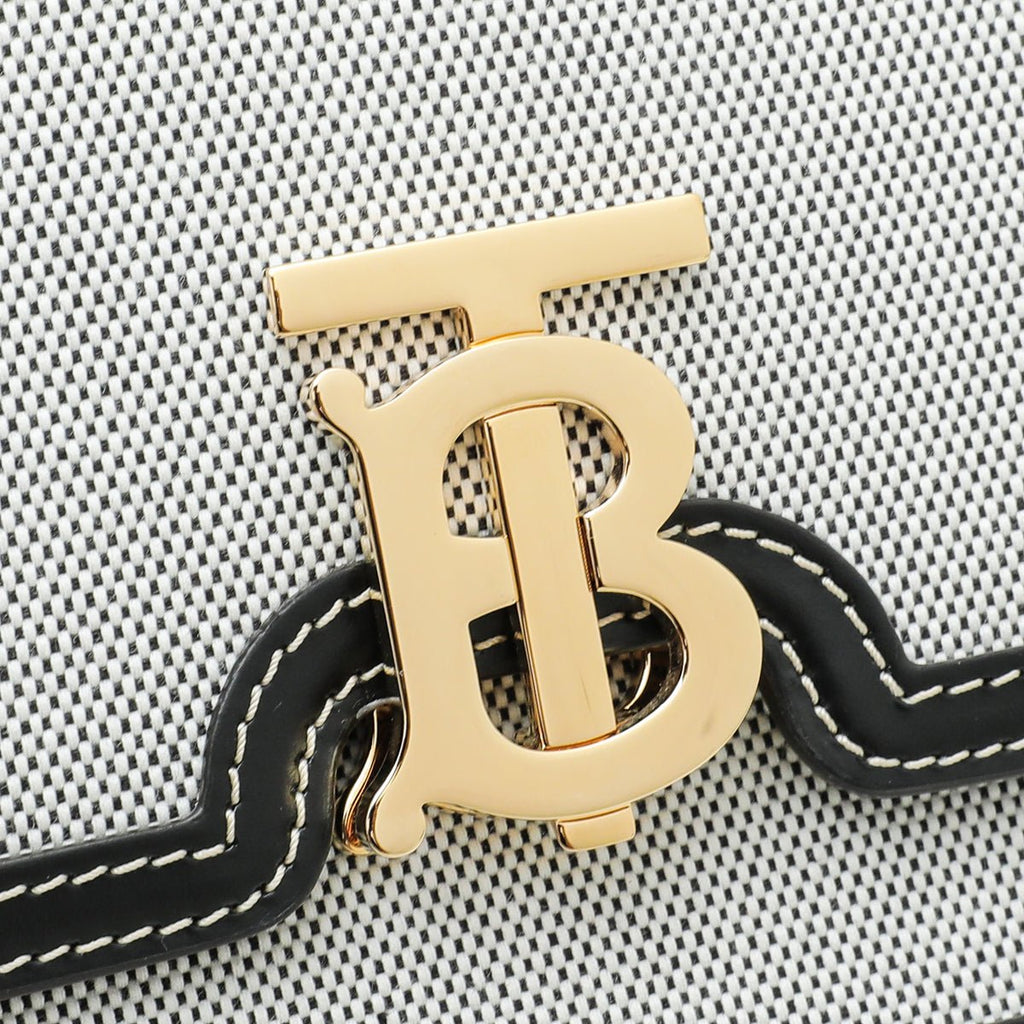 Burberry Bicolor TB Logo Small Flap Bag