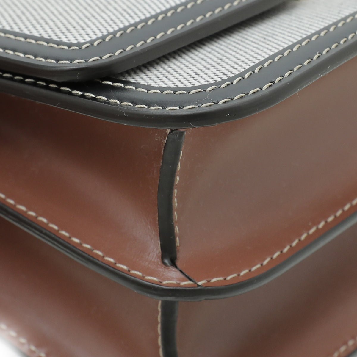 Burberry Bicolor TB Logo Small Flap Bag