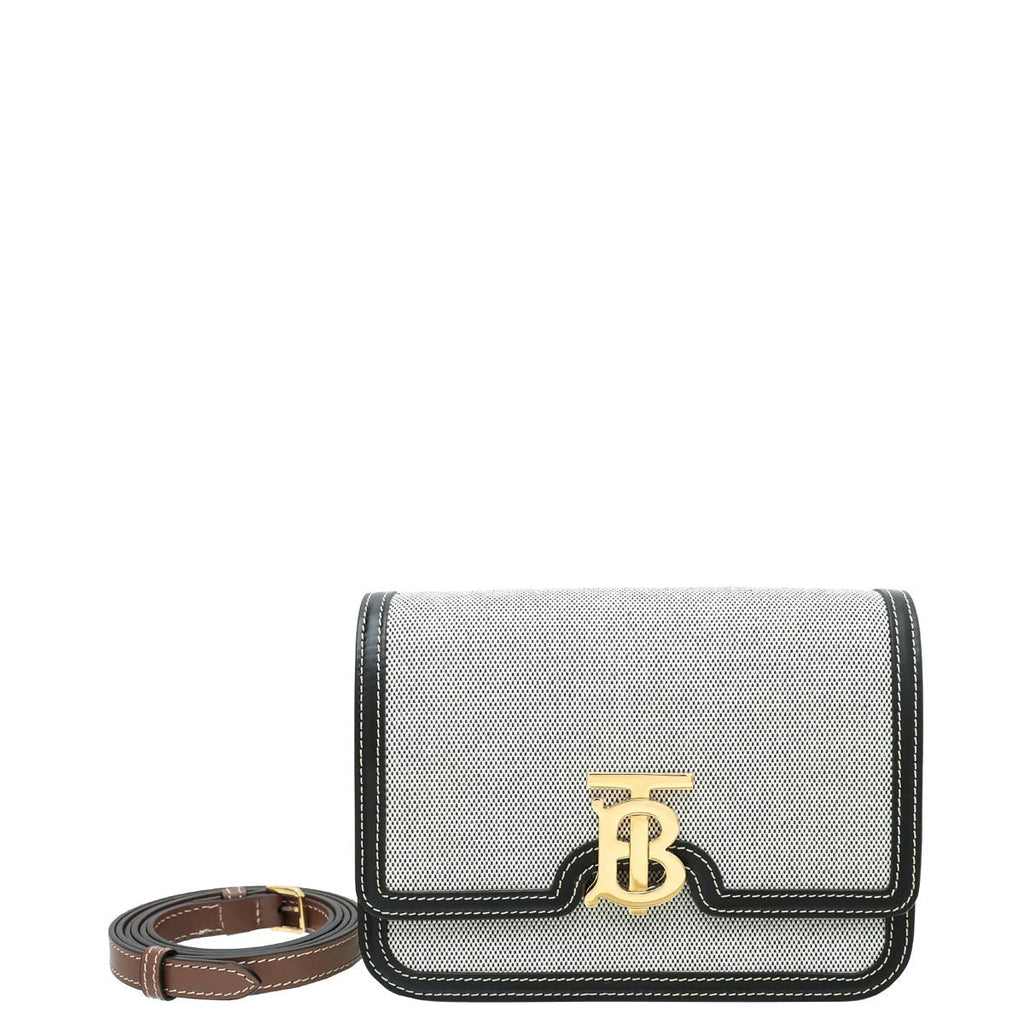 Burberry Bicolor TB Logo Small Flap Bag