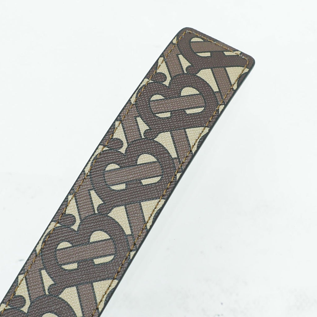 Burberry Bicolor TB Monogram Covered Clip 35mm Belt 40