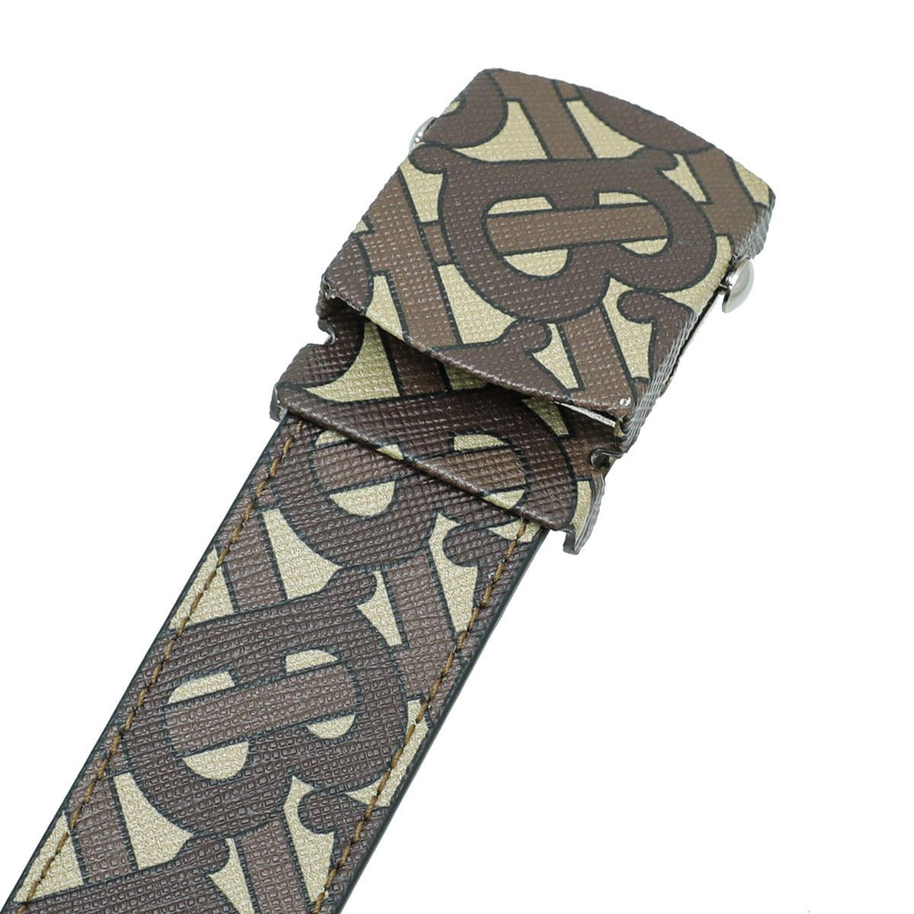 Burberry Bicolor TB Monogram Covered Clip 35mm Belt 40