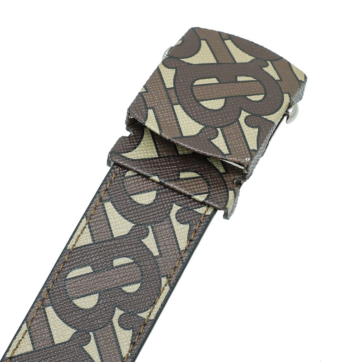 Burberry Bicolor TB Monogram Covered Clip 35mm Belt 40