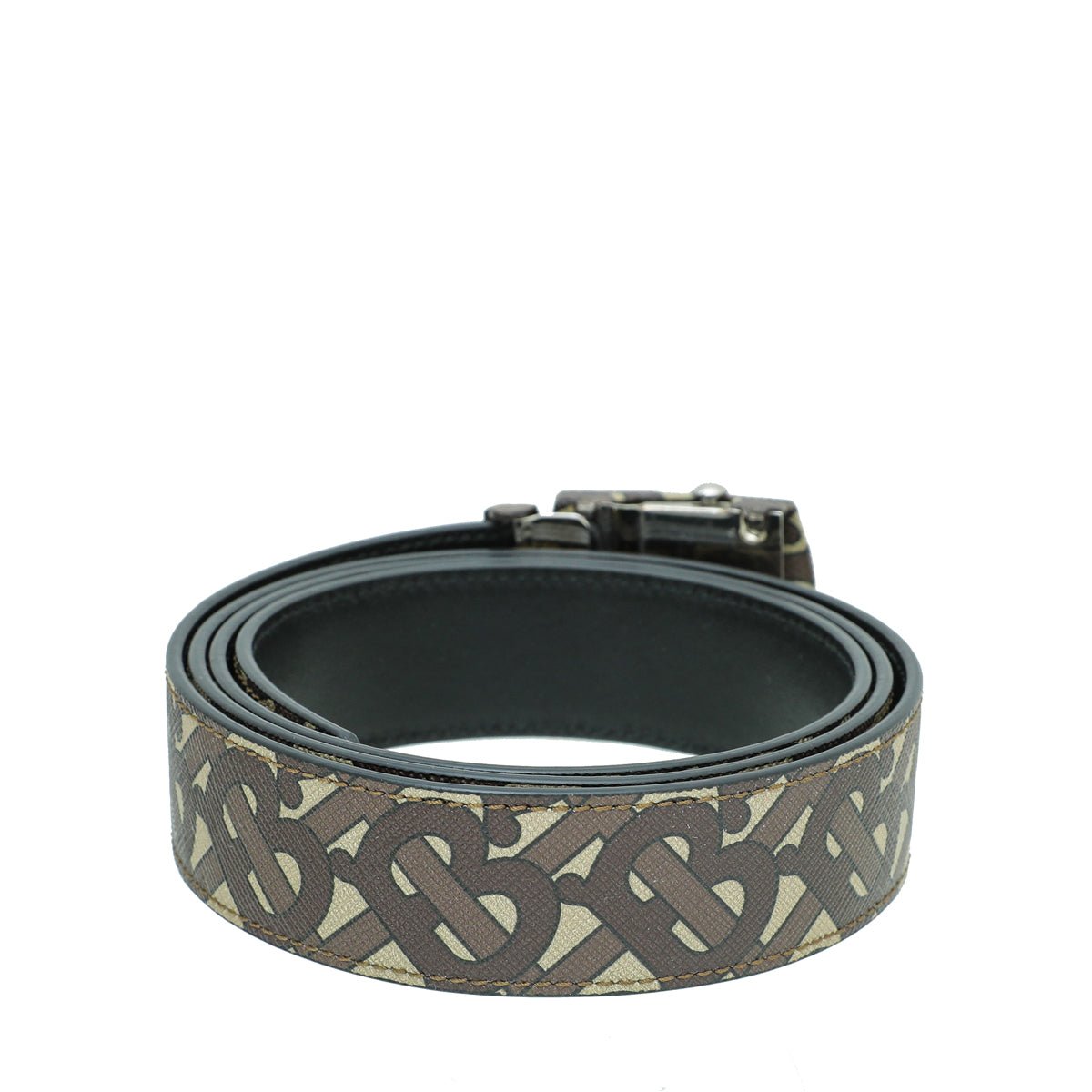 Burberry Bicolor TB Monogram Covered Clip 35mm Belt 40