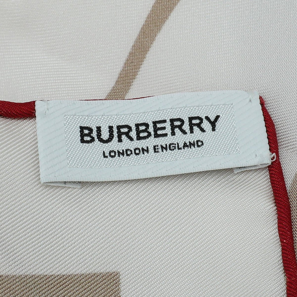 Burberry Bicolor Text Logo Silk Scarf