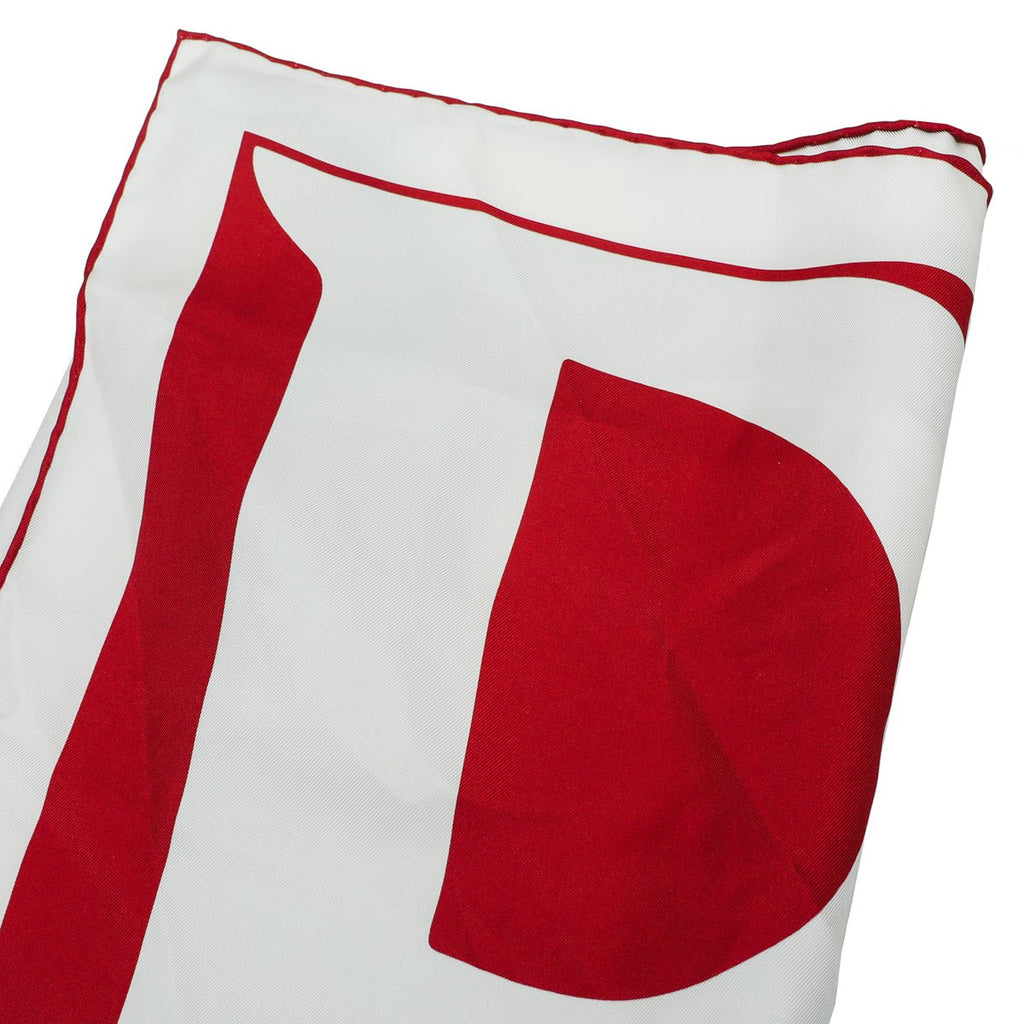 Burberry Bicolor Text Logo Silk Scarf