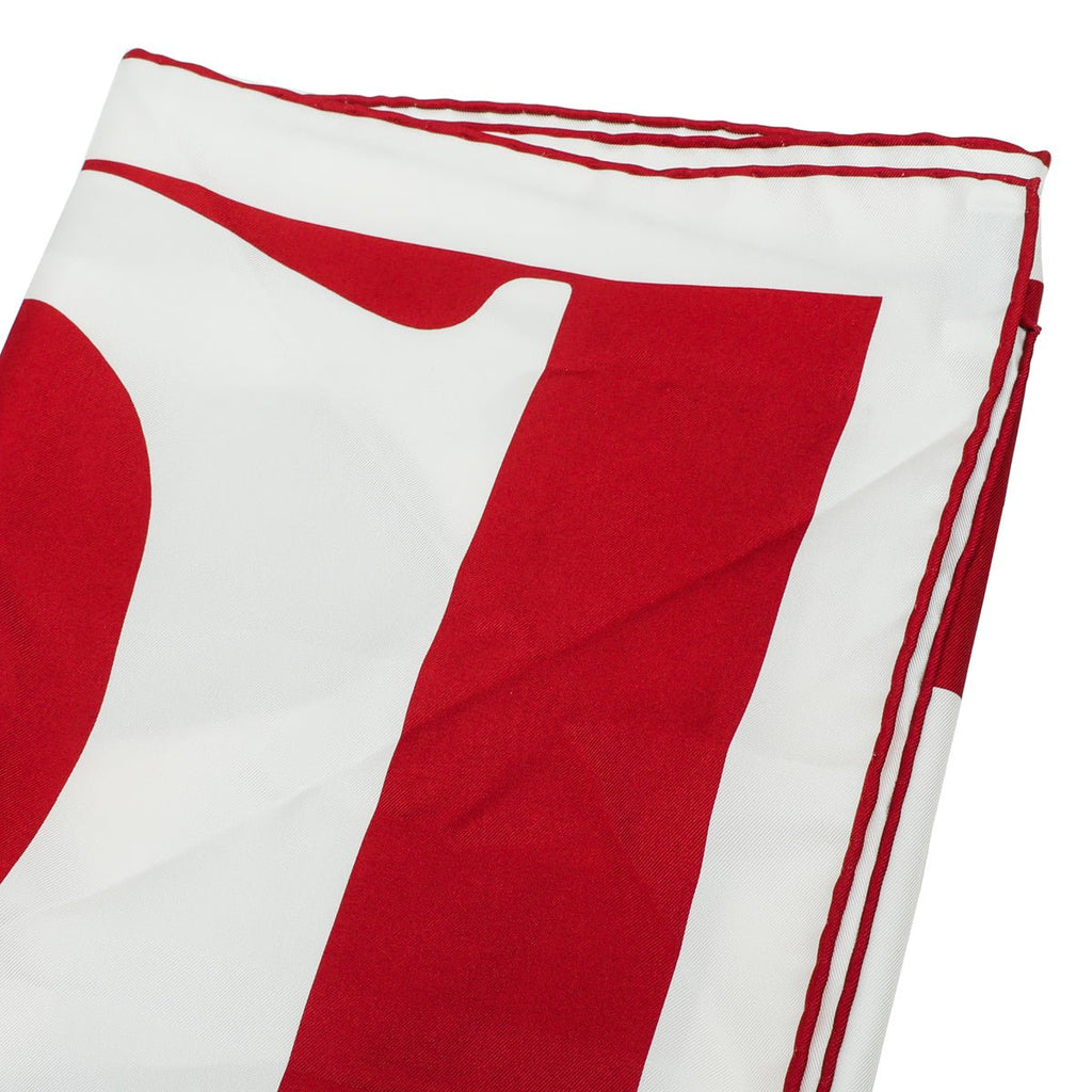 Burberry Bicolor Text Logo Silk Scarf