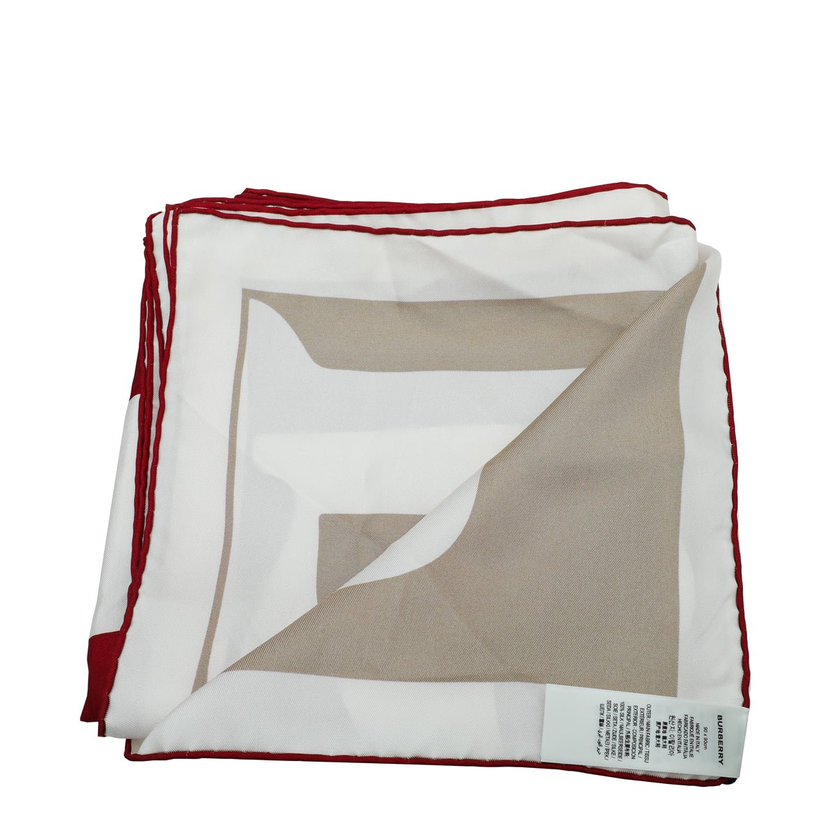Burberry Bicolor Text Logo Silk Scarf