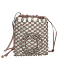 Burberry Bicolor Woven Drawstring Bag