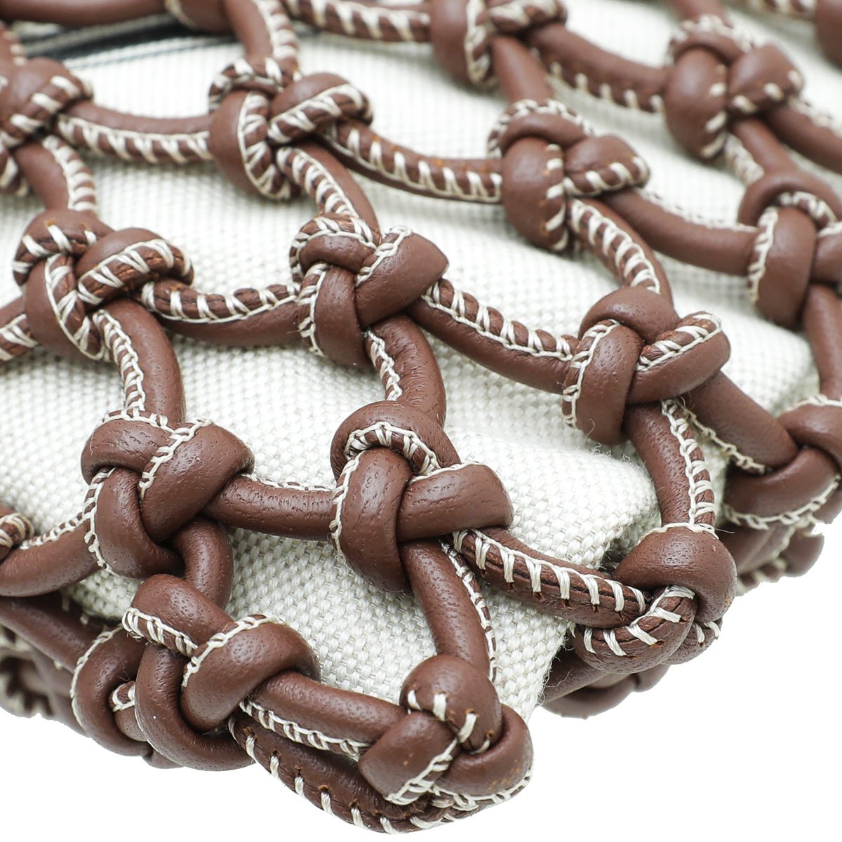 Burberry Bicolor Woven Drawstring Bag
