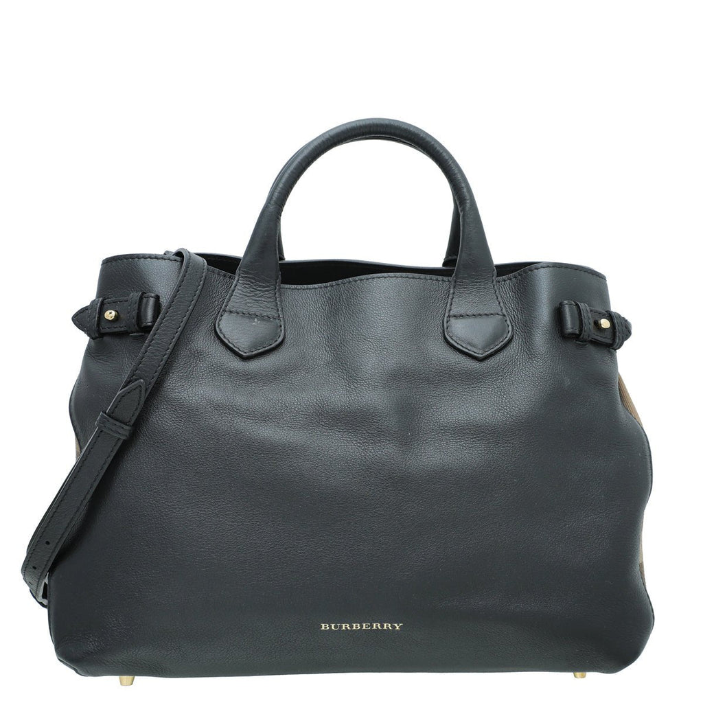 Burberry Black Banner Tote Medium Bag