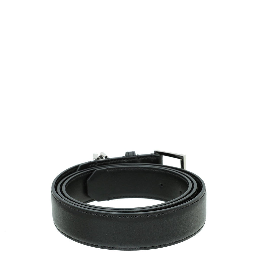 Burberry Black Buckle Chain Details Belt Large