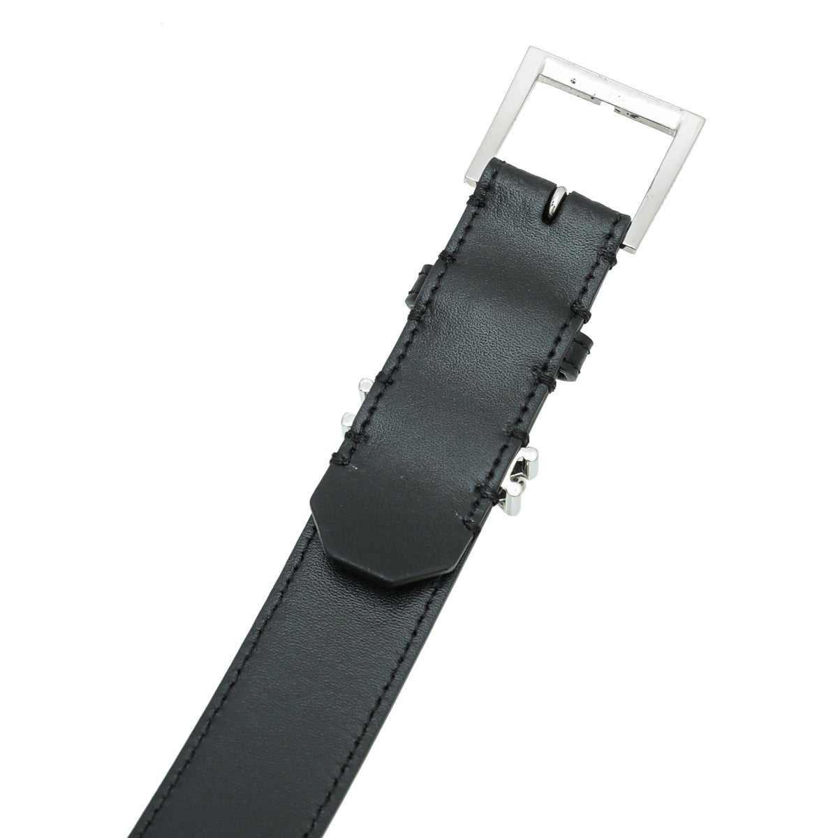 Burberry Black Buckle Chain Details Belt Large