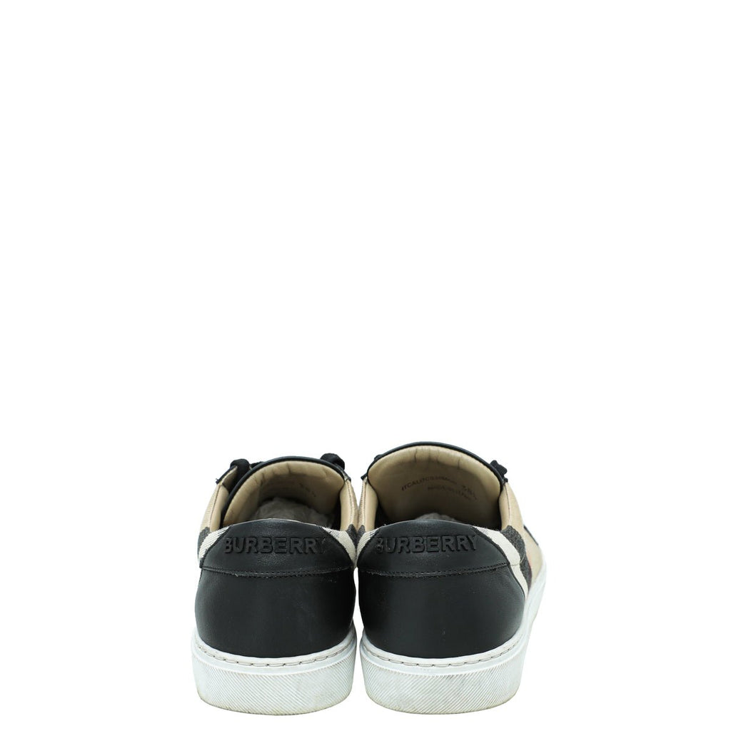 Burberry Black Checked Sneakers 38.5