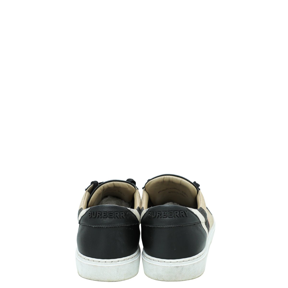 Burberry Black Checked Sneakers 38.5